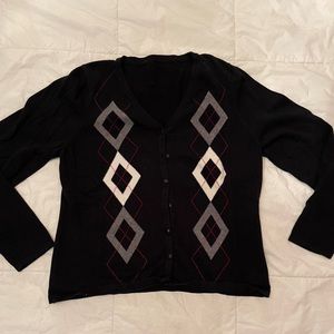 Preppy style cardigan